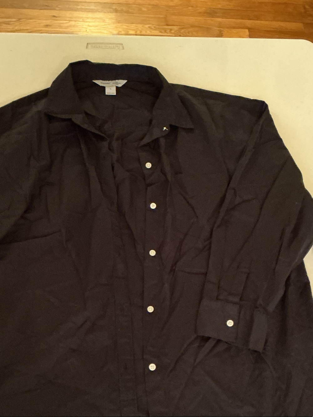 Old Navy woMen's Black Long-Sleeve Button-Up Shirt